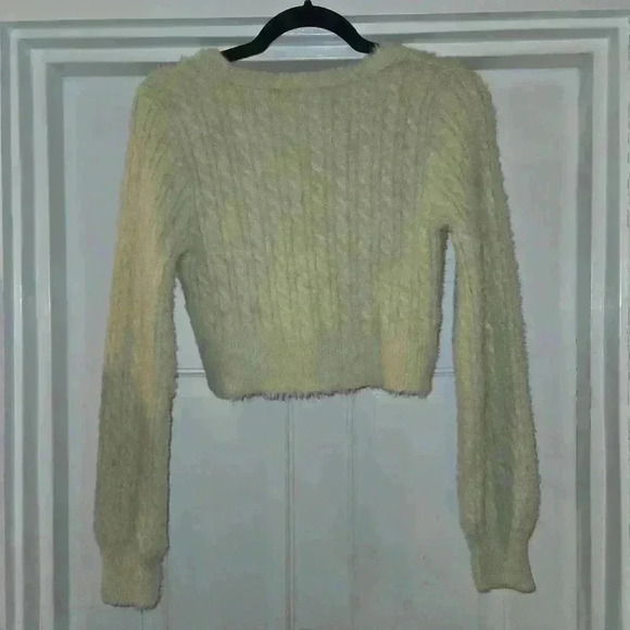 Garage Womens V-Neck Long Sleeve Knit Cardigan Mint Green Size Medium - Picture 3 of 9